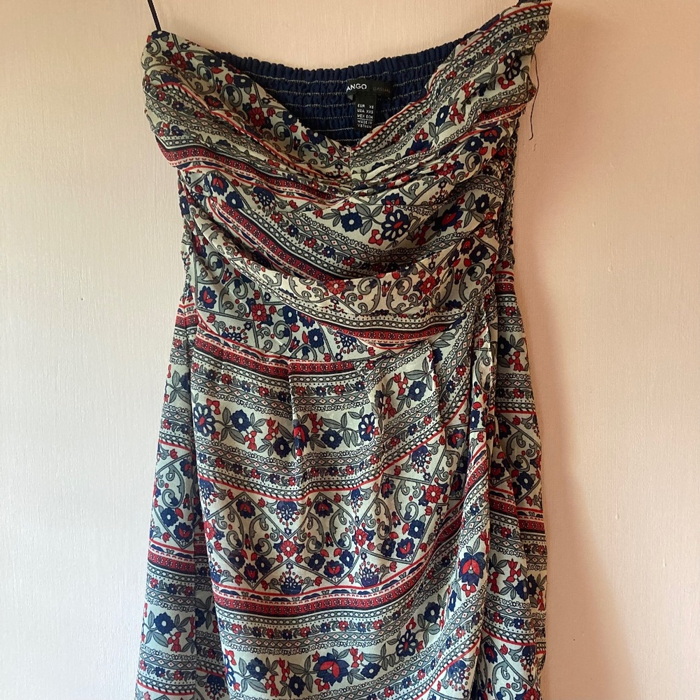 Mango Strapless mini dress size XS